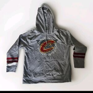 CLEAVLAND CAVALIERS Kids Pocketed Hoodie Large Gray Pullover